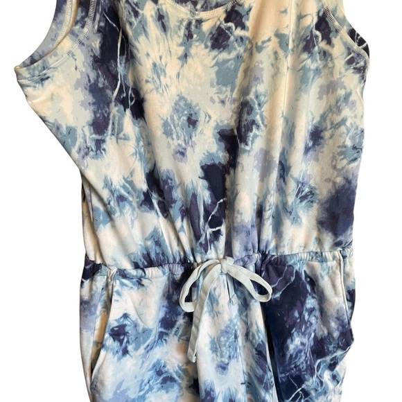 Old Navy Blue/White Tie Dye Terry Cloth Romper-Size XL NWOT - Picture 9 of 11